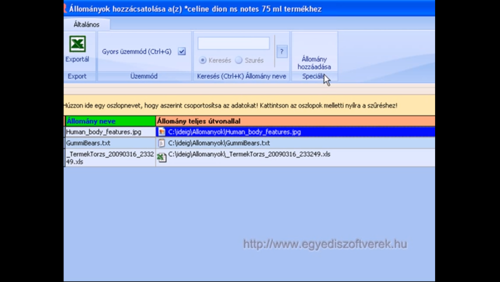 Allomanyok csatolasa