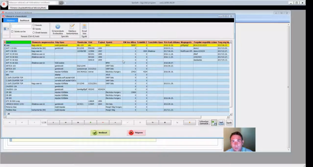 Egyedi ERP - szerviz szoftver