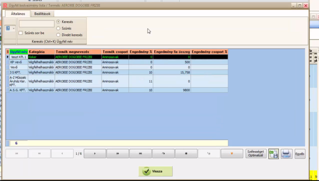 Egyedi ERP - Termék történet