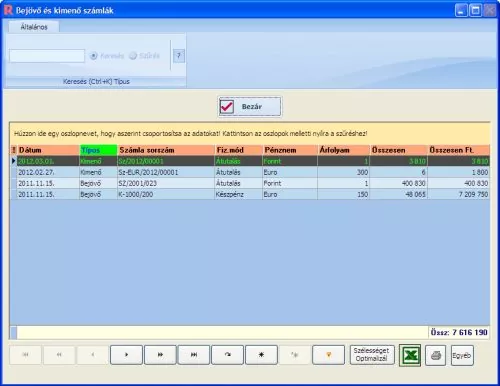 Egyedi ERP rendszer - jelentések